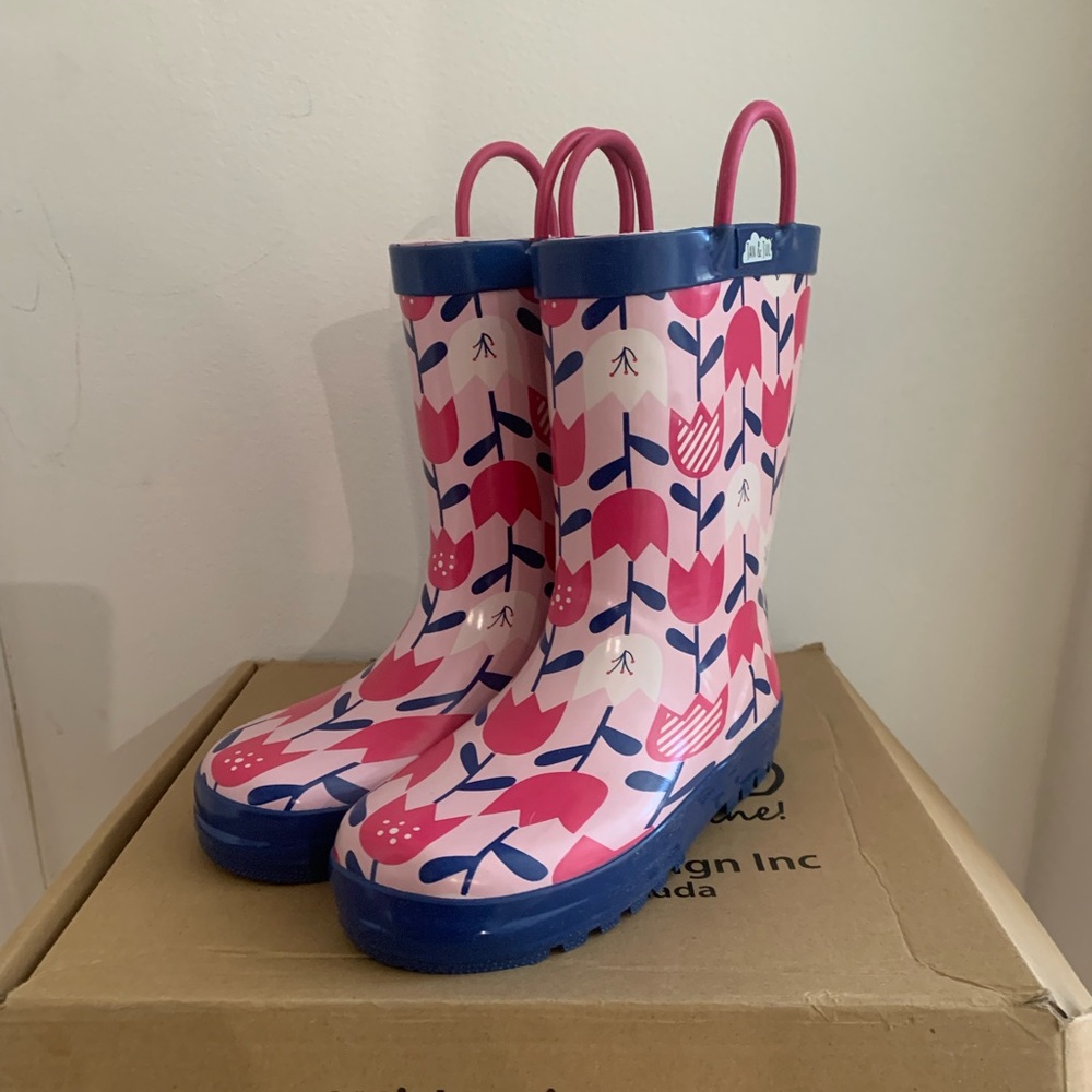 Jan & Jul Kids Rubber Boots Size 12 NWOT